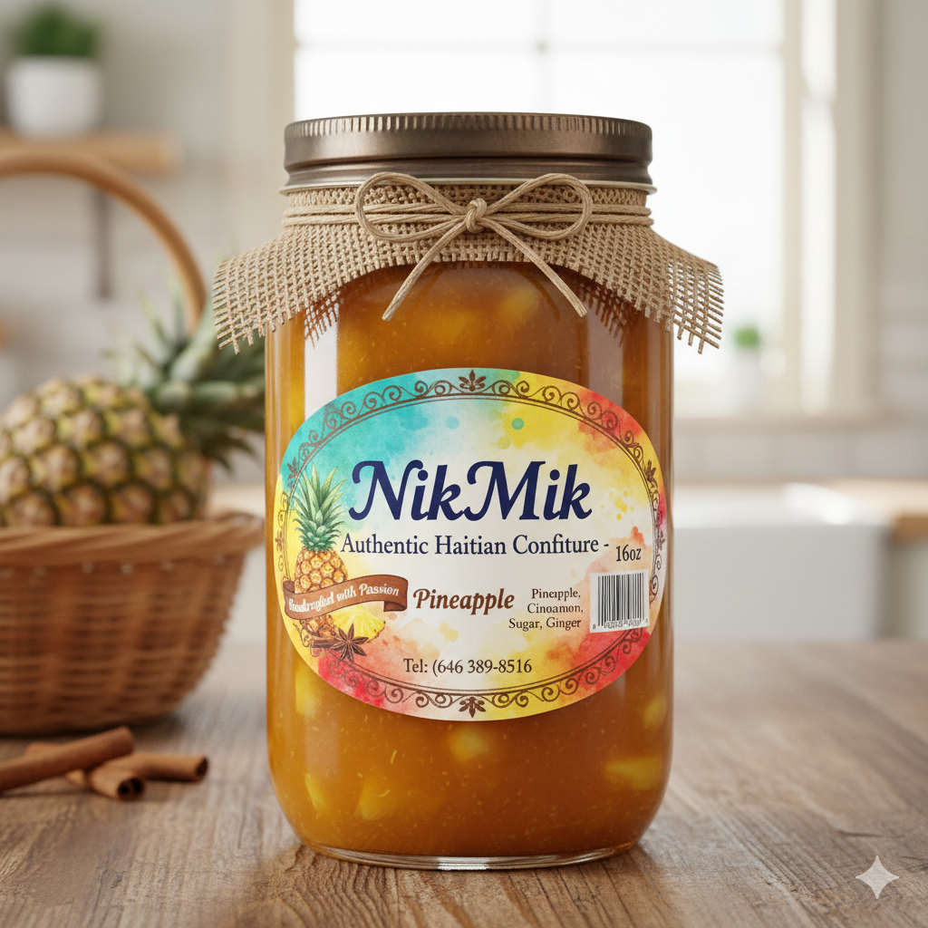 NikMik Authentic Haitian Pineapple Confiture